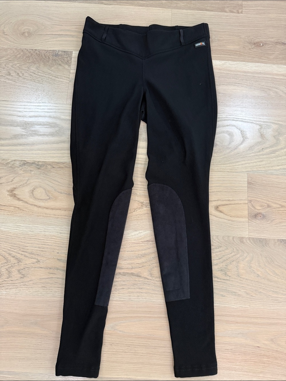 Kerrits Microcord Knee Patch Equestrian Riding Tights Black XL